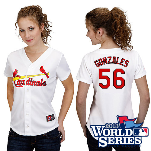 Marco Gonzales #56 mlb Jersey-St Louis Cardinals Women's Authentic Road Gray Cool Base Baseball Jersey